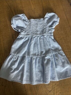 Old Navy Blue and White Striped Toddler Dress